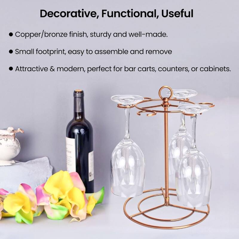 Wine Glass Holder Stand - 8.66 x 8.66 x 33 inches