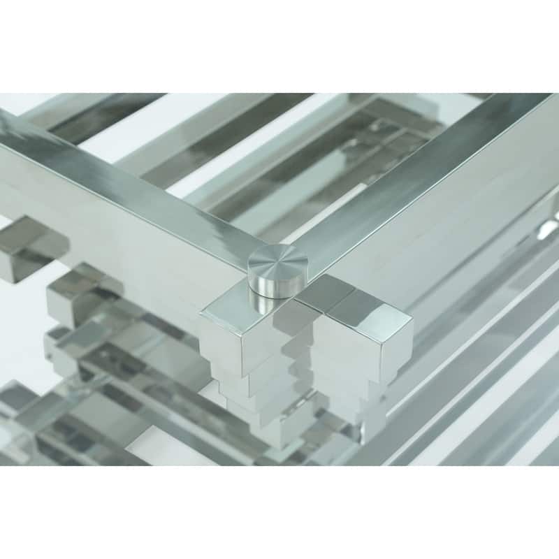 Modrest Crawford Modern Rectangular Glass Dining Table