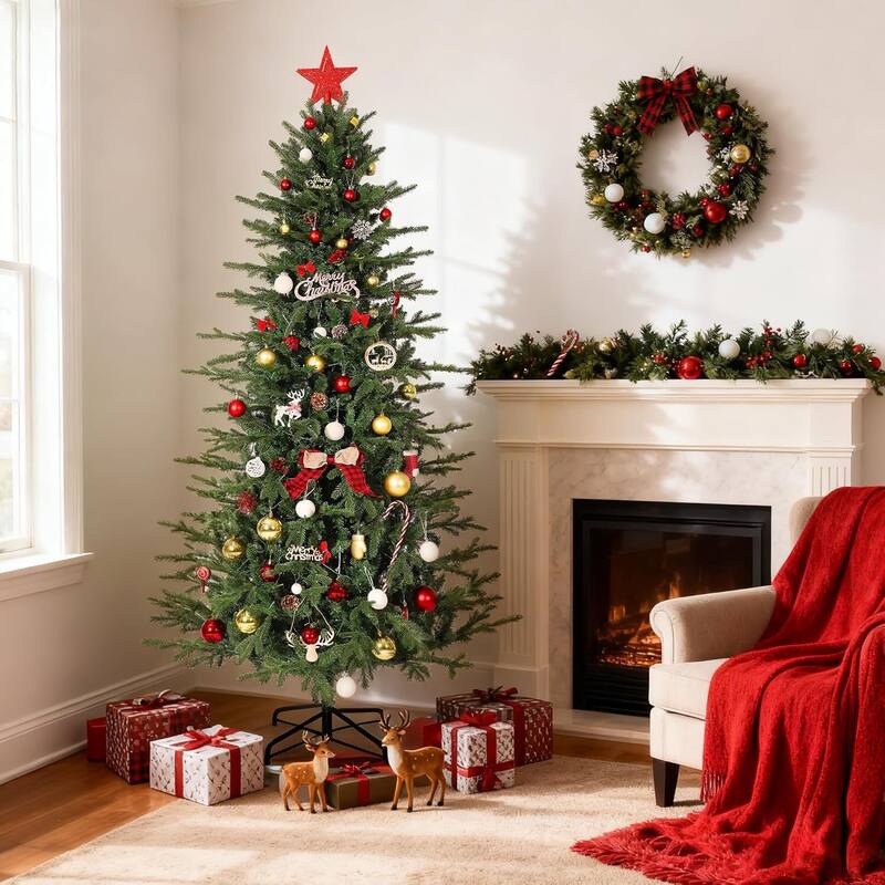 Warm White and Colorful Lights Artificial Christmas Tree