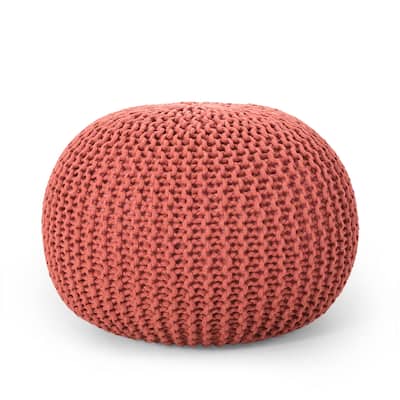 Cotton Round Pouf，Siutable For Your Living Room, Bedroom Or Entryway