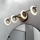 preview thumbnail 9 of 17, Glow's Avenue 4-Light Dimmable Loop Ring Bathroom Vanity Light - N/A