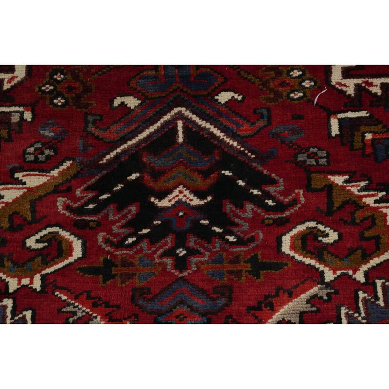 Hand Knotted Oriental 100% Wool Carpet Traditional Medallion Red Heriz Area Rug - 10' 3'' X 8' 5''