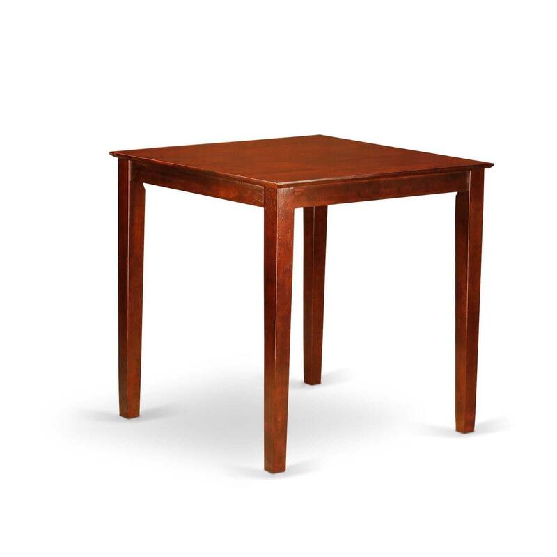HomeStock 3-Piece Brown Finish Solid Wood Top Counter Height Dining Table Set