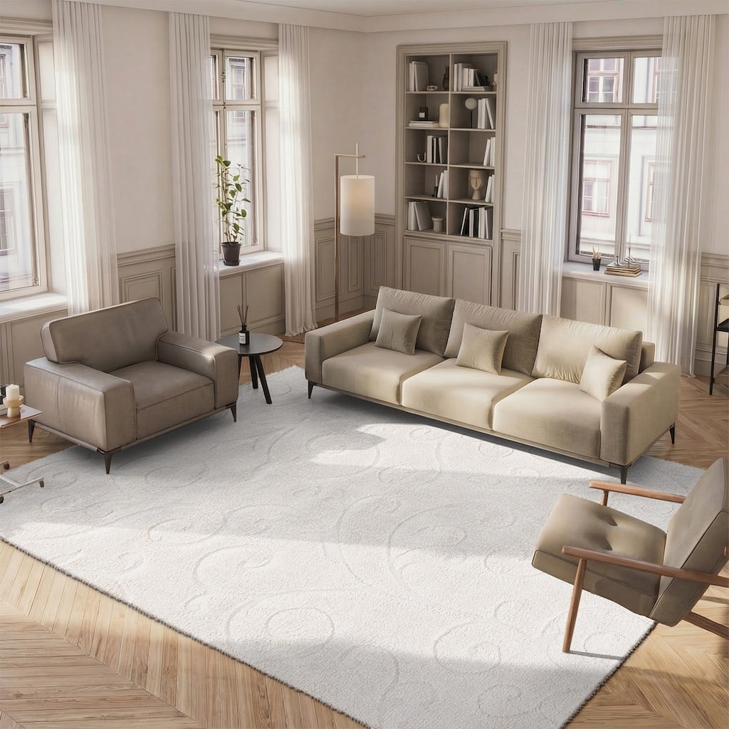 SAFAVIEH Florida Ryung Shag Scroll 1.2-inch Thick Textured Rug