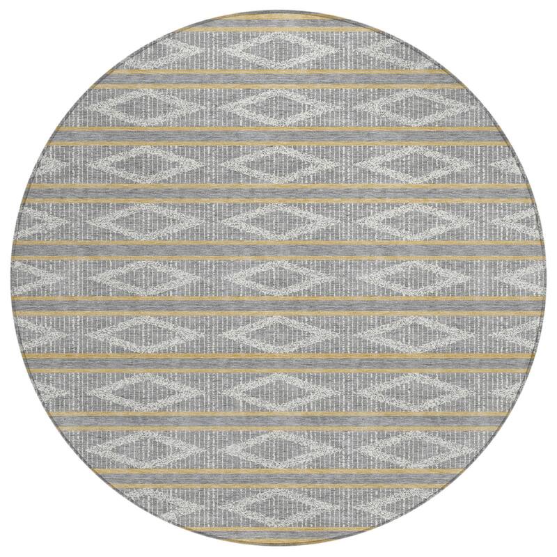 HomeRoots Geometric Transitional Rectangle Outdoor Rug