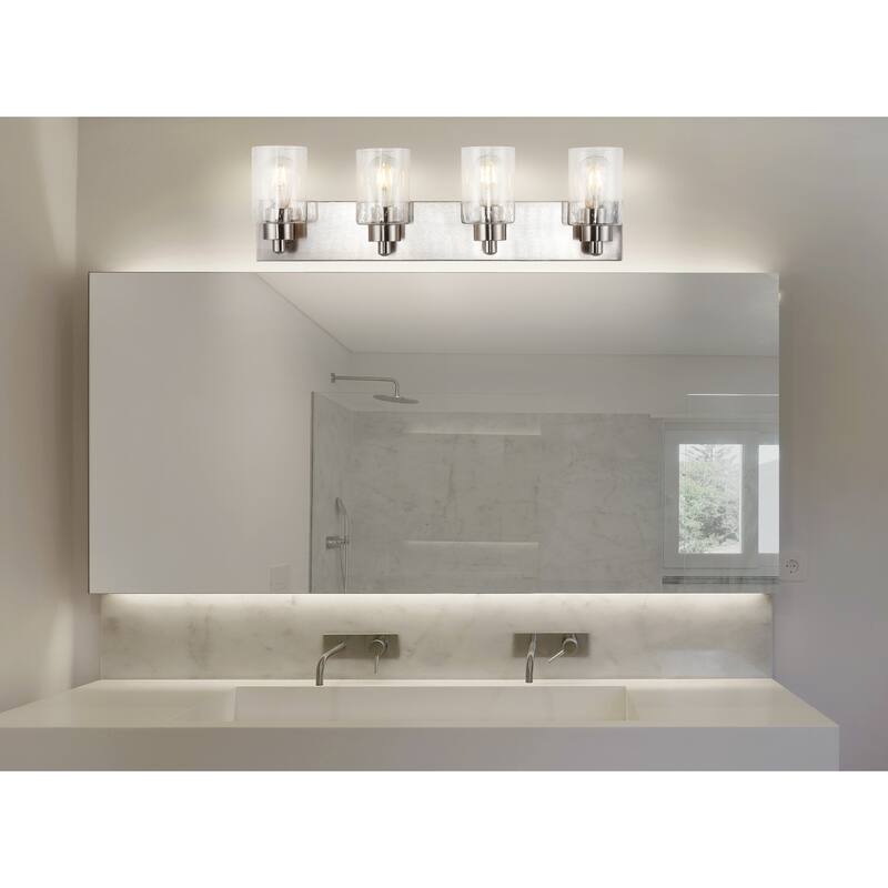 Lydia 3-Light Seeded Glass/Iron Modern Contemporary LED Vanity Light, by JONATHAN Y