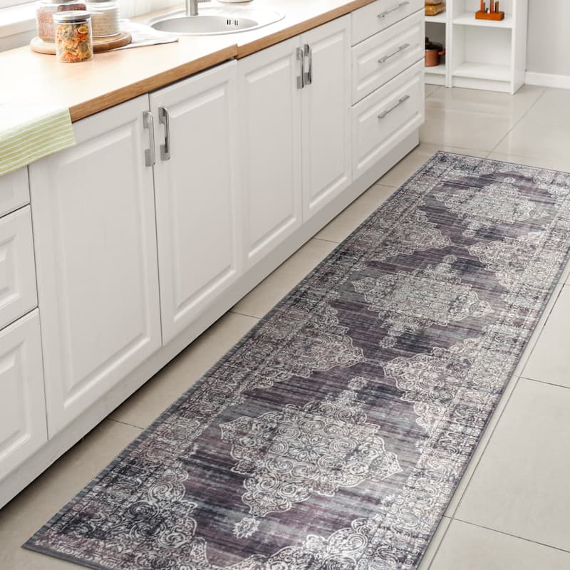 JONATHAN Y Asa Bohemian Medallion Machine Washable Area Rug