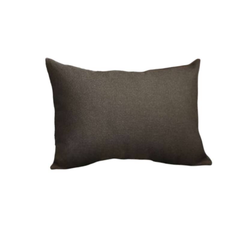 HomeRoots Set Of Two 20" X 12" Black Polyester Zippered Pillow