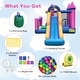 preview thumbnail 6 of 9, 7-in-1 Kids Inflatable Bounce House with Long Slide and 735W Blower - 11ft x 10ft x 7.5ft (L x W x H)