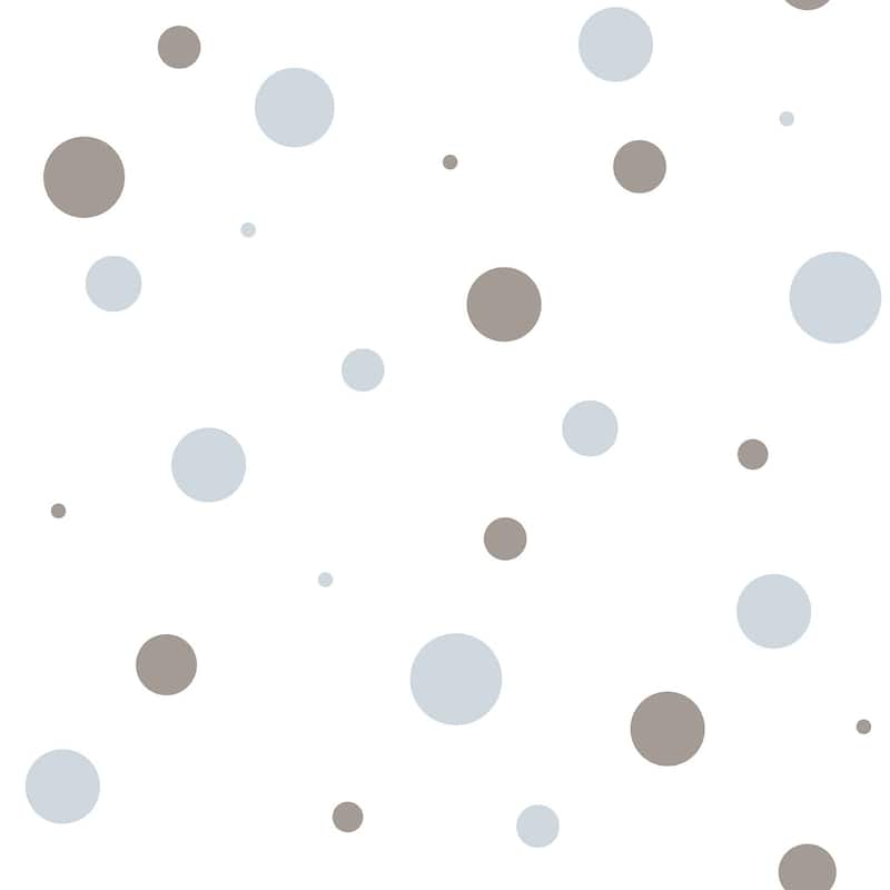 Galerie Wallcoverings Little Explorers 2 Polka Dots Non-woven Matte Wallpaper Roll - 33 feet x 21 inches - Blue