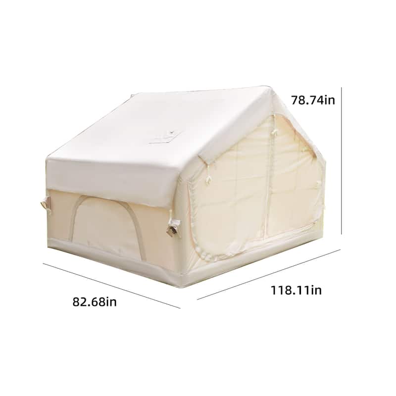 6.3m ² Inflatable Camping Tent , 4 Season Waterproof Windproof, Clear Skylight & 420D Oxford Waterproof