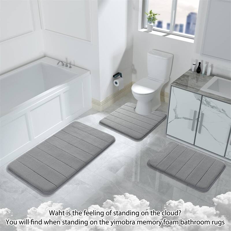 Memory Foam Bath Mat Set