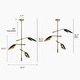 preview thumbnail 33 of 45, Modern Multi-Light Large Black Gold Sputnik Chandelier Metal Pendant Lights for Dining Room