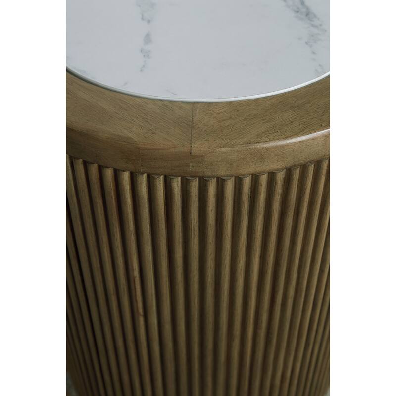 Signature Design by Ashley Camdill Light Brown/White End Table - 18.13" W x 18.13" D x 23.75" H