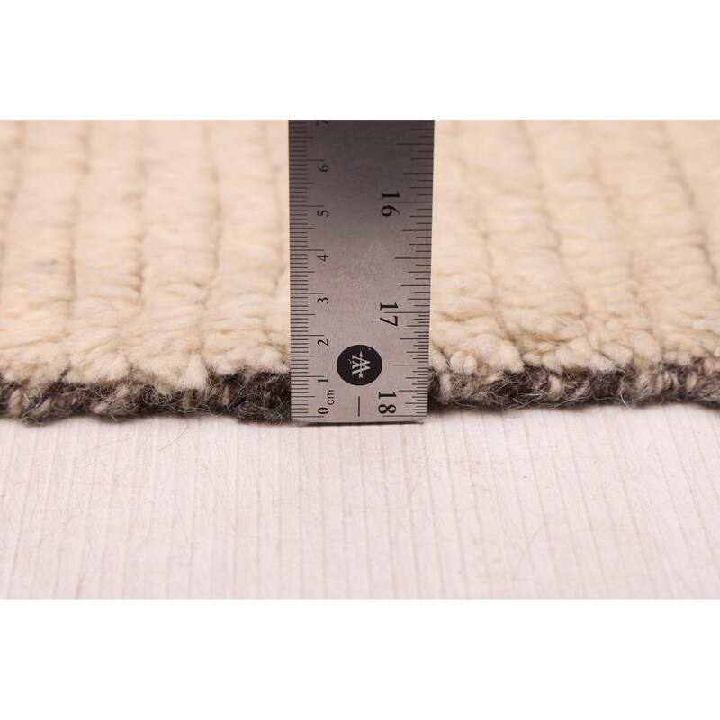 ECARPETGALLERY Hand-knotted Looma Cream Wool Rug - 8'0 x 9'11