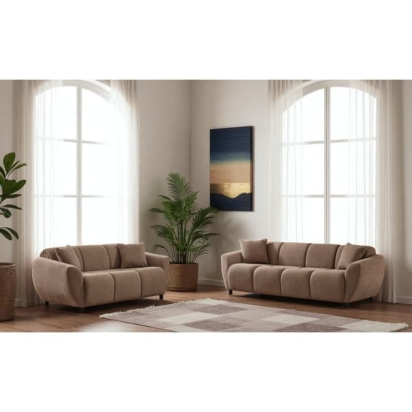 Vision 2 - Piece (1 Sofa & 1 Loveseat) Velvet Living Room Set - Bed ...