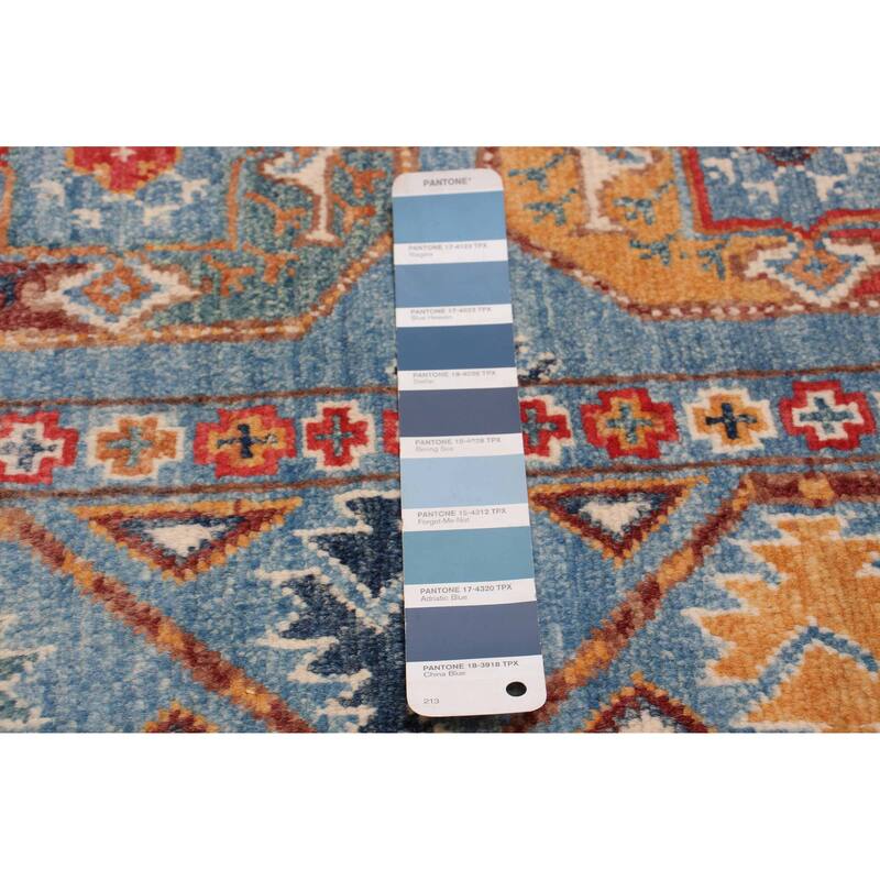 ECARPETGALLERY Hand-knotted Uzbek Ghazni Blue Wool Rug - 3'10 x 5'10