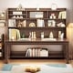 preview thumbnail 3 of 18, Kids Desk Wood Study Desk Writing Desk with Bookshelf Brown