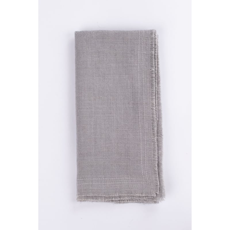Raphael, Linen, Dinner Napkin Set (Set of 4) - Grey