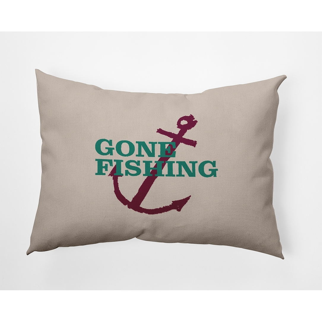 Gone Fishing Polyester Indoor Pillow