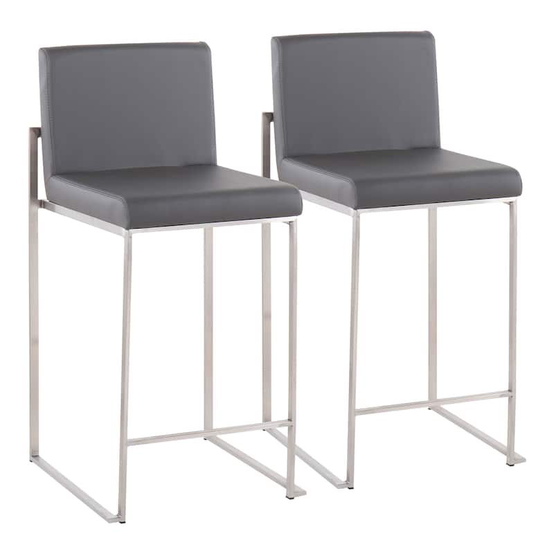 Silver Orchid Forrest High Back Counter Stool - Set of 2