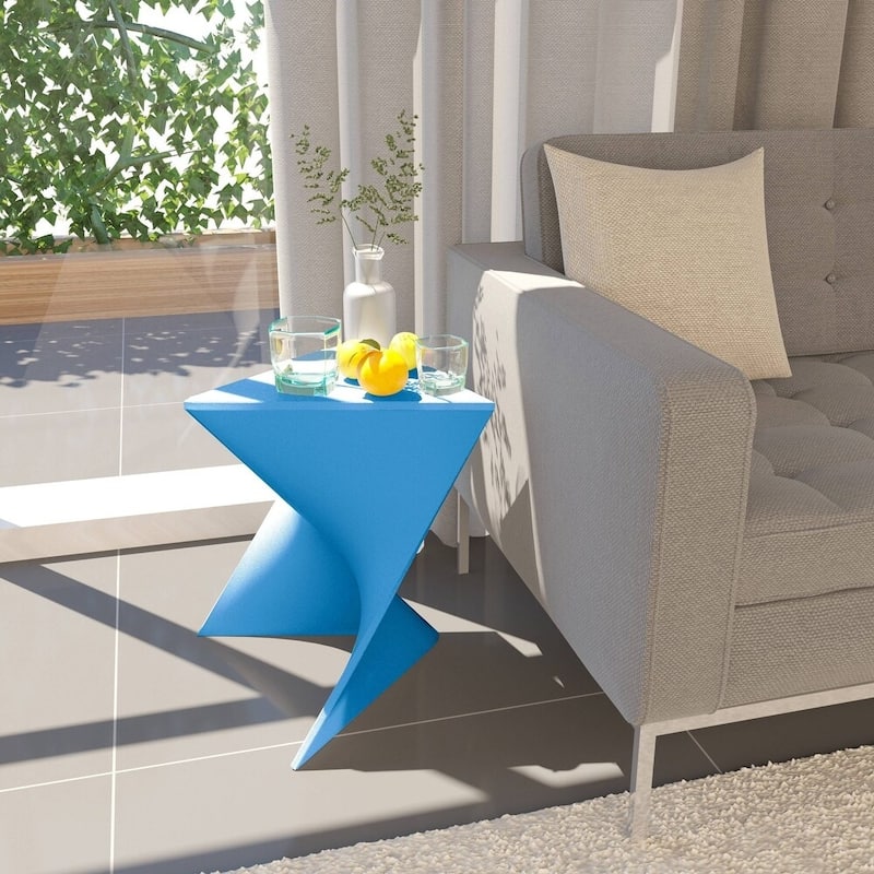 LeisureMod Randolph Modern Side Table - Grey - 15.5 x 17 x 17