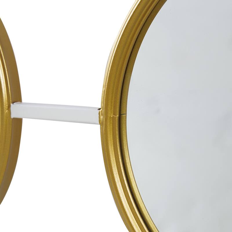 Gold and White Frame with Mirror