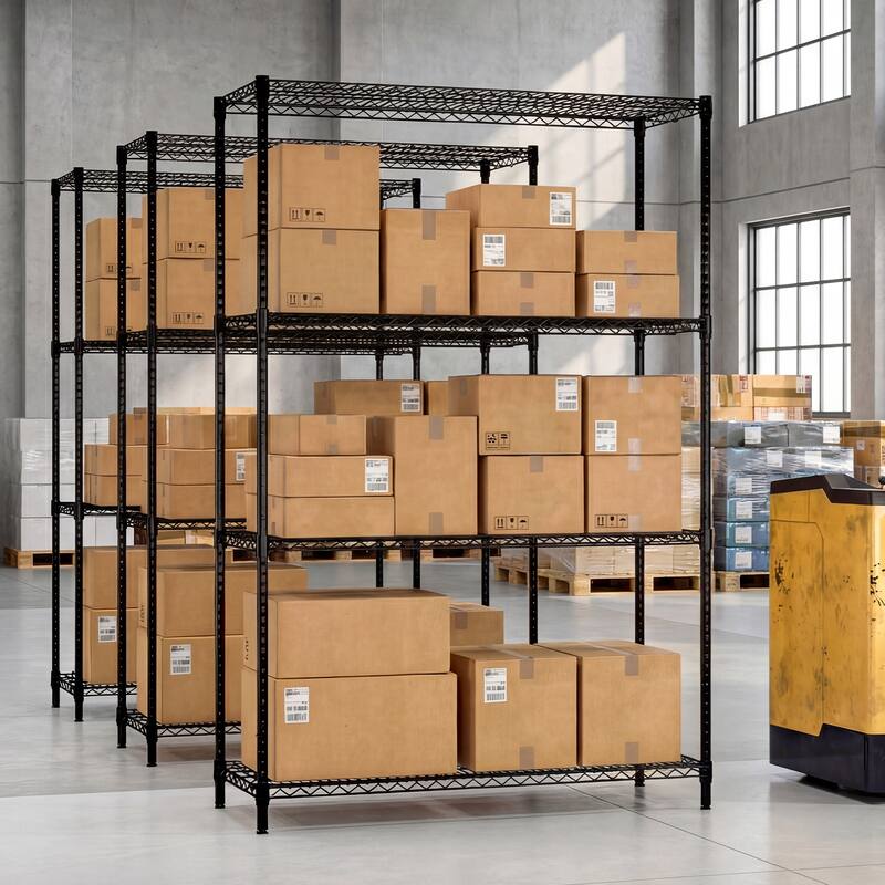 Gymax 4-Tier Metal Storage Shelving Unit Heavy-Duty Adjustable Utility