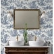 Spoonflower Le Parc Toile Med Custom Removable Wallpaper - Pink,Blue,Gray - View #8