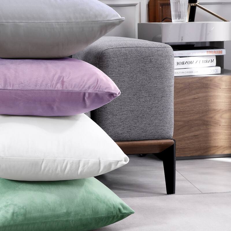 Deconovo Velvet Throw Pillow Covers 4 PCS (Cover Only)