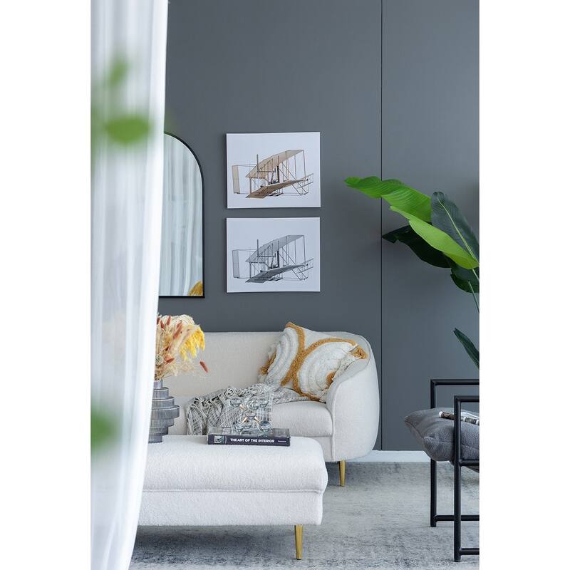 Set of 2, Modern Wall Decor Large Rectangular Diptych Wall Art, for Living Room Bedroom Office Hallway