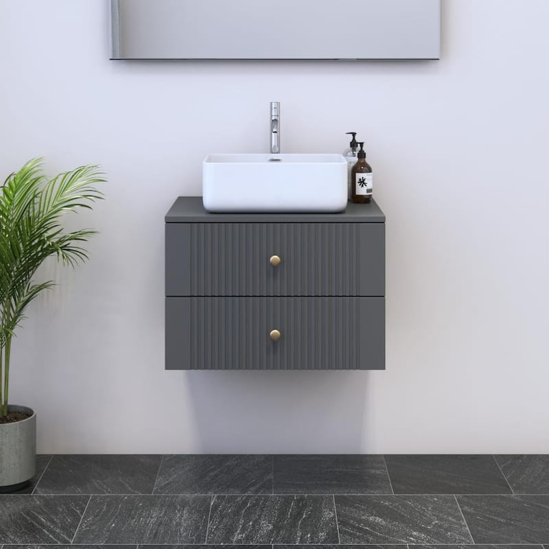 Borneo 01 Bathroom Vanity (24" Width) - Grey