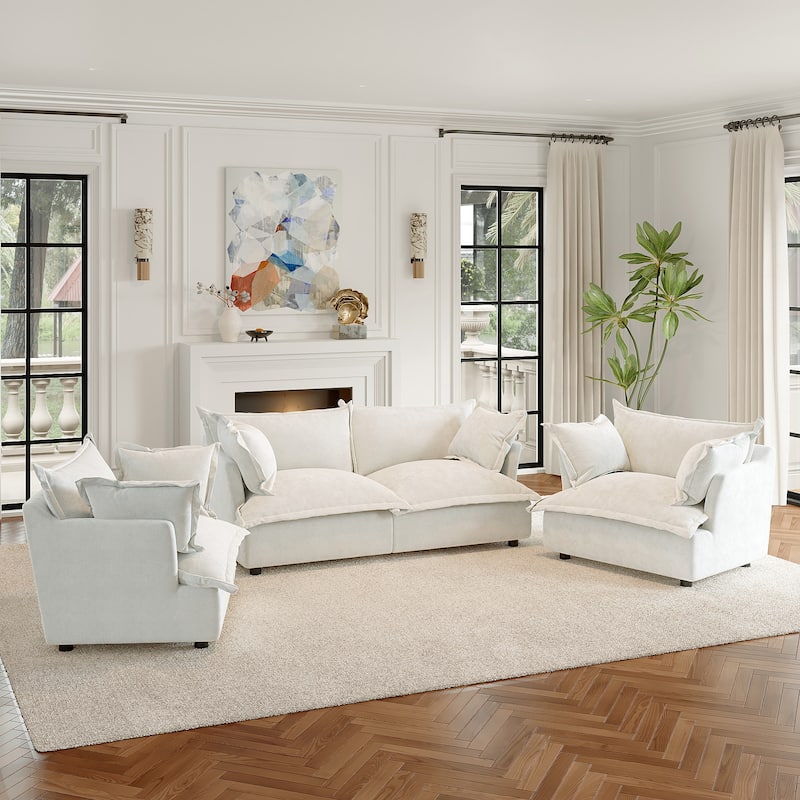 Cloud Chenille Upholstered Modular Sectional Sofa