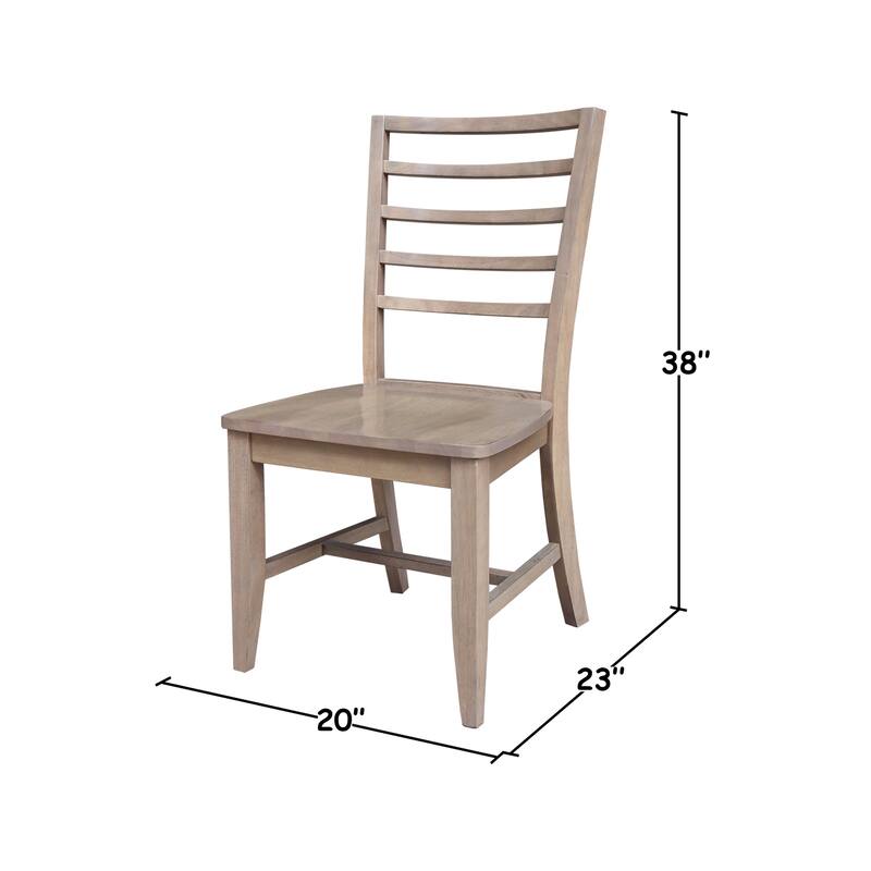 Soma Solid Wood Ladderback Chairs Set of 2