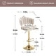 preview thumbnail 37 of 36, HOMEFUN Velvet Swivel Adjustable Height Scallop Bar Stools With Footrest(set of 2)