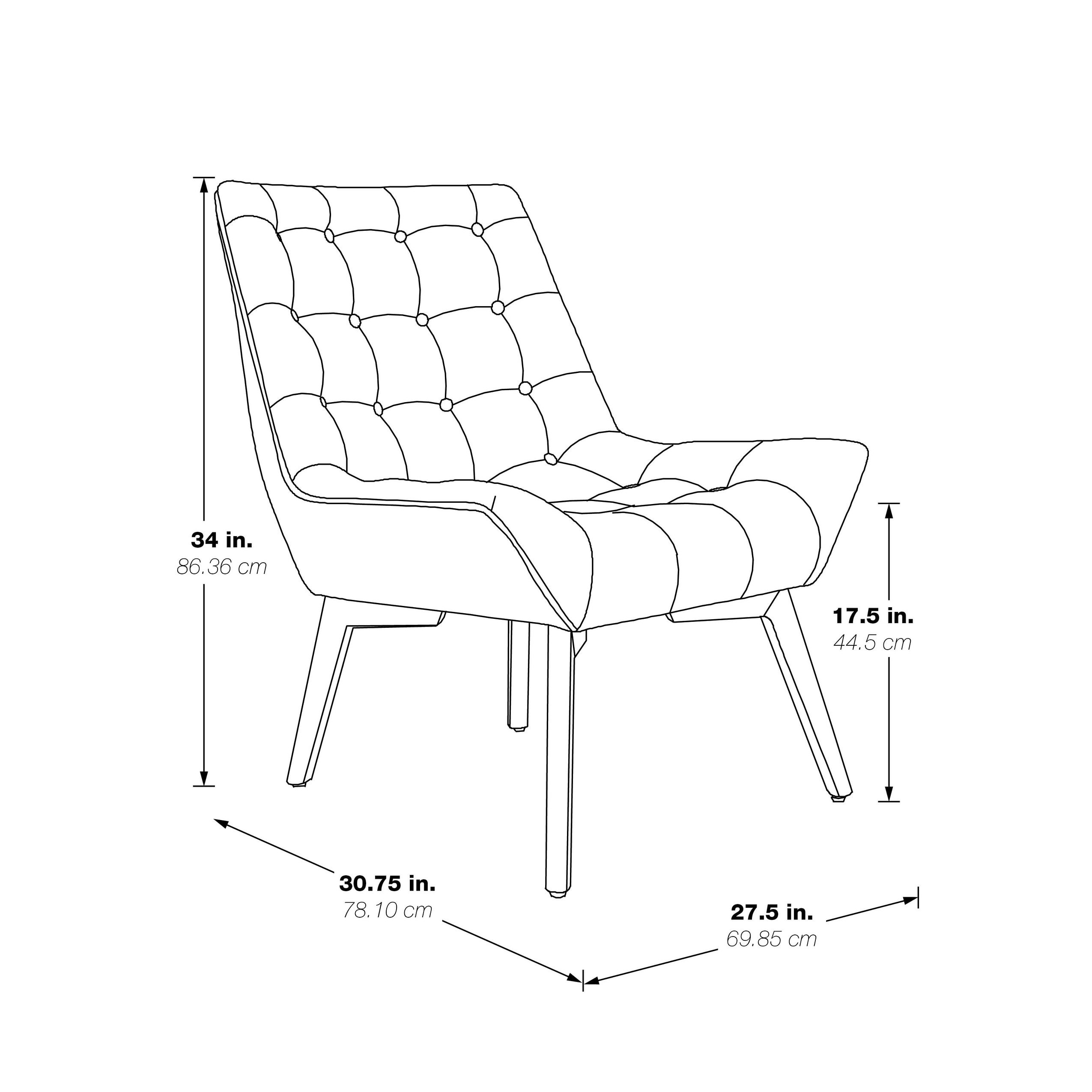Shelly tufted chair with coffee sales legs