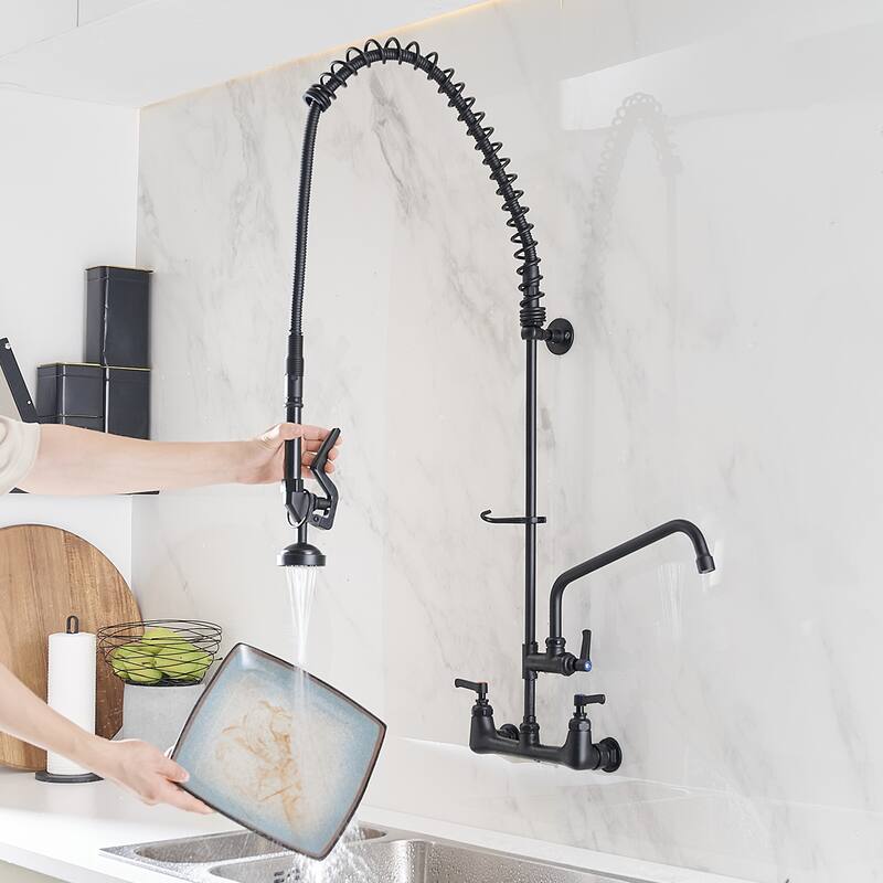 WIZ Commercial Restaurant Wall Mount Kitchen Faucet