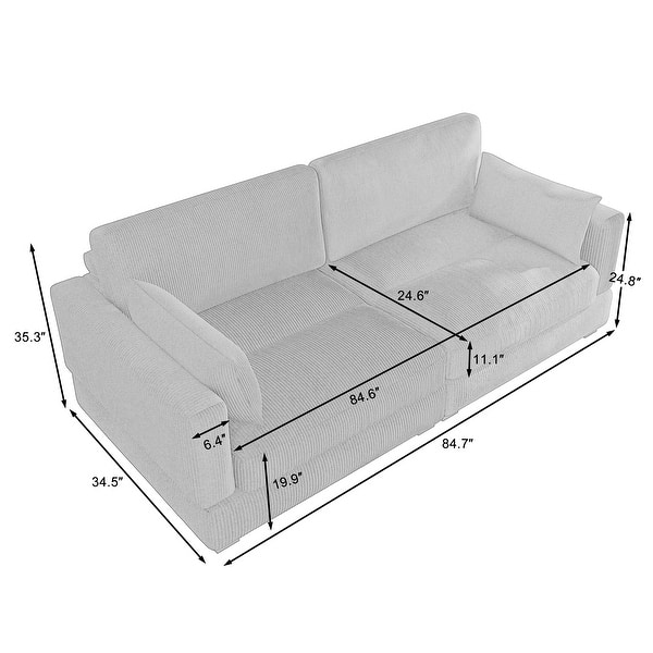 Modern Corduroy Modular Sofa Living Room Couch On Sale Bed Bath