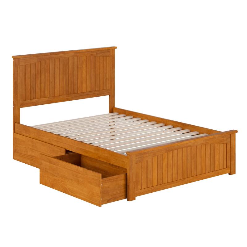 AFI Nantucket Platform Bed with Matching Footboard & Storage Drawers