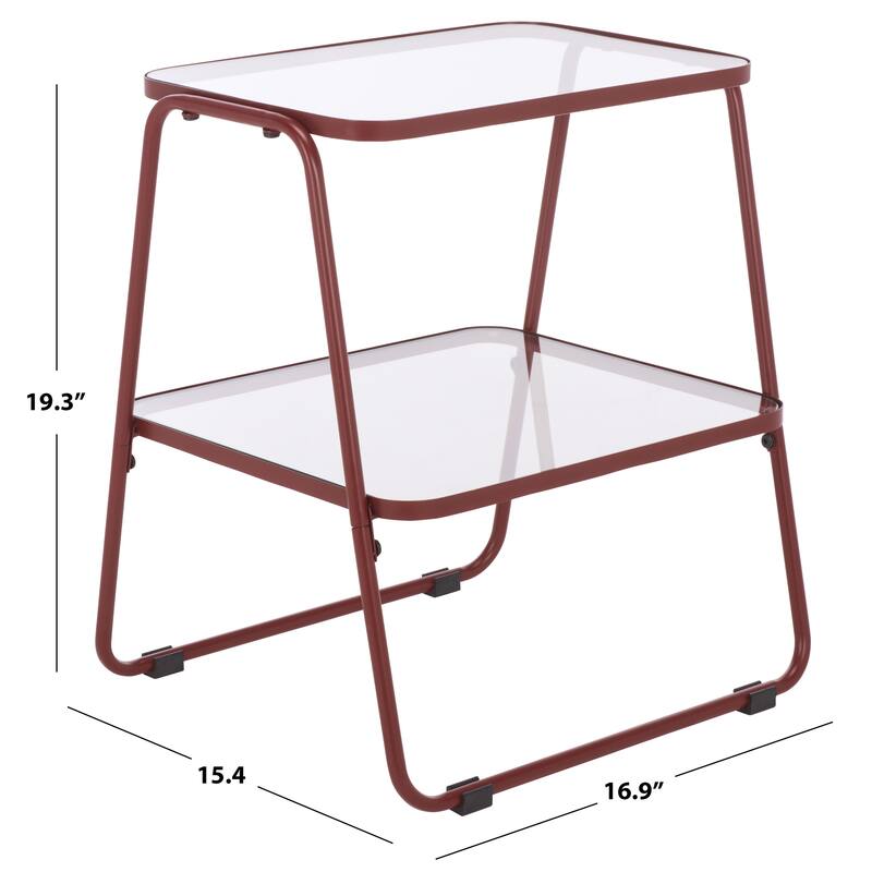 SAFAVIEH Home Zunia 2-Tier Accent Table - 17"W x 15"D x 19"H