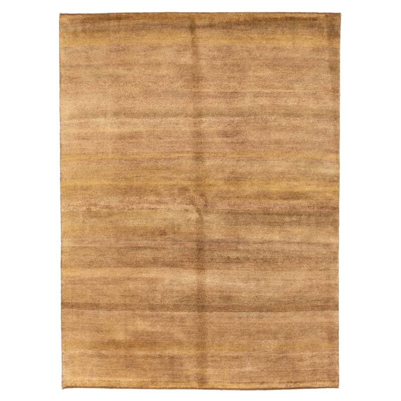 ECARPETGALLERY Hand-knotted Pak Finest Gabbeh Light Brown Wool Rug - 5'1 x 6'11