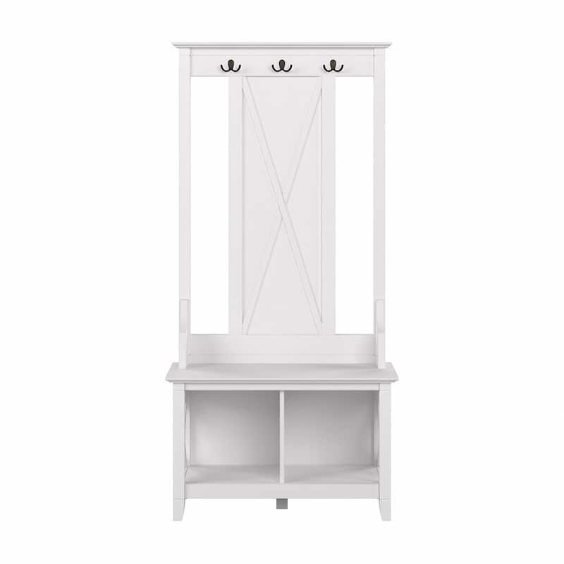 Key West Hall Tree with Shoe Storage Bench by Bush Furniture