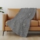 preview thumbnail 7 of 28, Premium Machine Washable ASB74 Modern Links Sherpa Throw Blanket Shadow - 4'2" x 5'10"