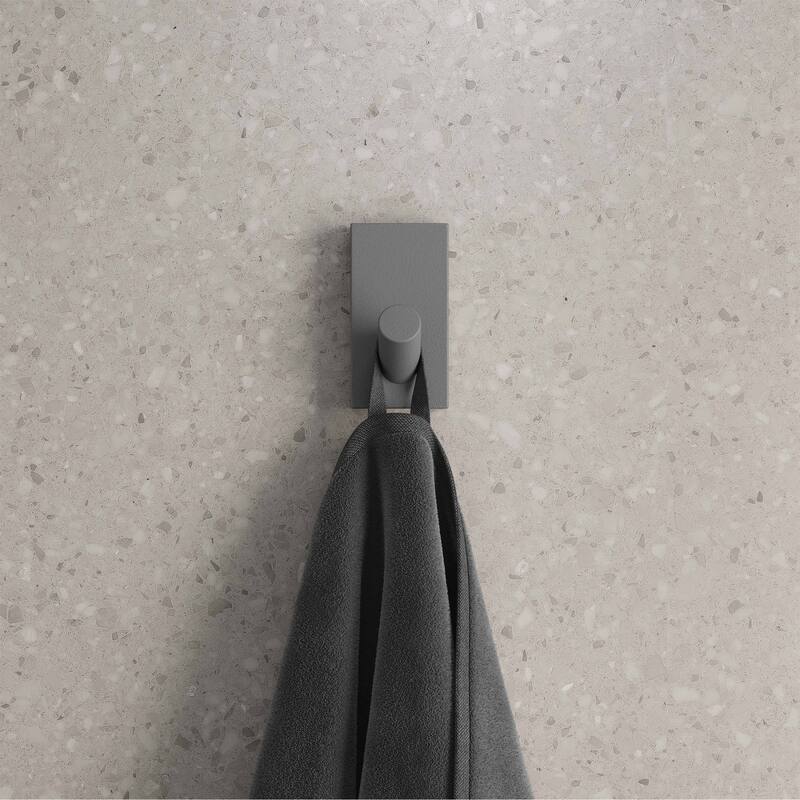 Monaco Concrete Bathroom Robe Hook In Gray