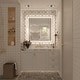 preview thumbnail 105 of 161, Large LED Bathroom mirror Tempered Glass Dimmable Anti-Fog Vanity Mirror