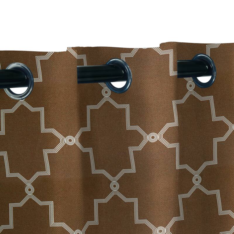 Imperial Trellis Washable Room Darkening Blackout Curtains, Set of 2 Panels