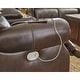preview thumbnail 7 of 6, Signature Design by Ashley Buncrana Leather Power Dual Adjustable Reclining Loveseat