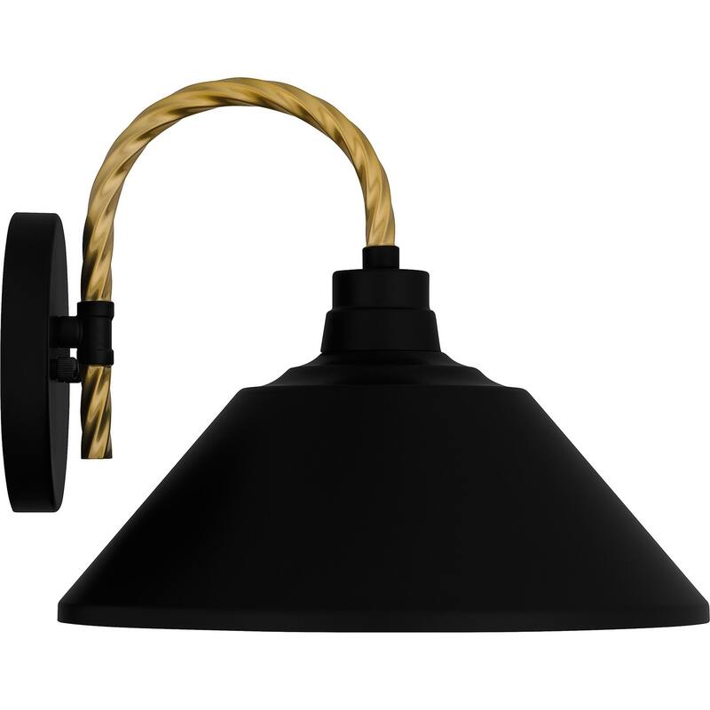 Matte Black One Light Outdoor Lantern from the Longshore Collection