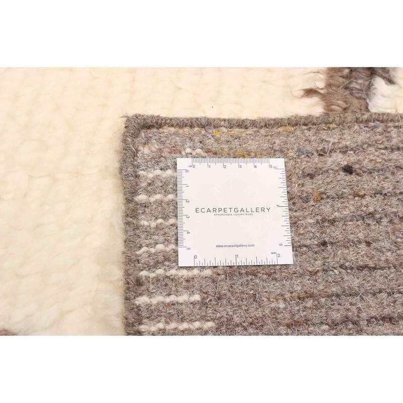 ECARPETGALLERY Hand-knotted Tangier Cream Silk, Wool Rug - 8'1 x 9'11