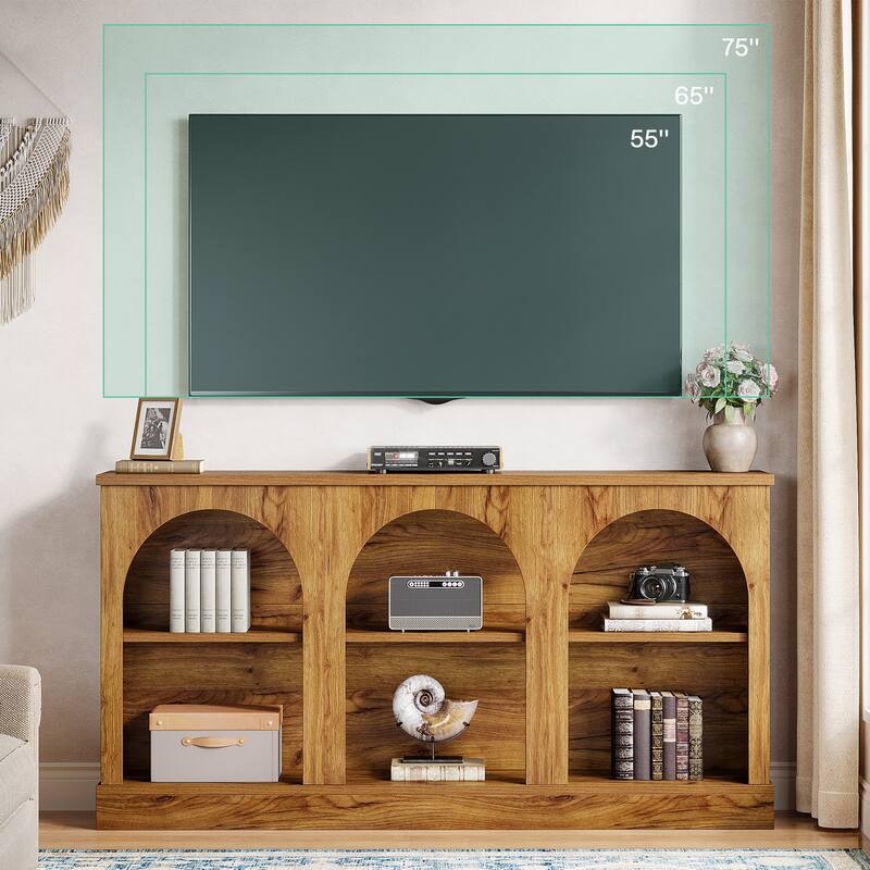 TV Stand for 55/60/65 Inch TV, Farmhouse Country Entertainment Center